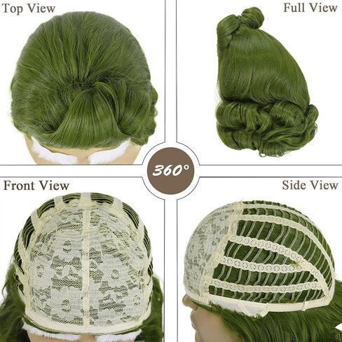 GNIMEGIL SANTA BERD and BOLD مجموعة أبيض قصير مجعد للسرور العجوز BALD WIZ WIZARD ASSUME ASSUTORIES ASTORIES CLAUS SUIT للرجال in Kuwait