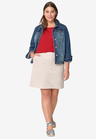 ellos Women's Plus Size Chino Skort in Saudi Arabia