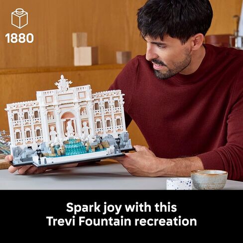 LEGO Architecture Trevi Fountain Building Set - أحجية ثلاثية الأبعاد من النموذج المعلم الإيطالي للعرض - الفنون والحرف DIY - فكرة الهدية للرجال والنساء - 21062 in Saudi Arabia
