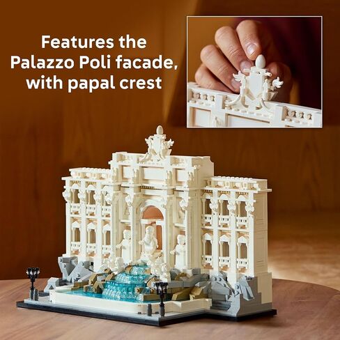 LEGO Architecture Trevi Fountain Building Set - أحجية ثلاثية الأبعاد من النموذج المعلم الإيطالي للعرض - الفنون والحرف DIY - فكرة الهدية للرجال والنساء - 21062 in Saudi Arabia