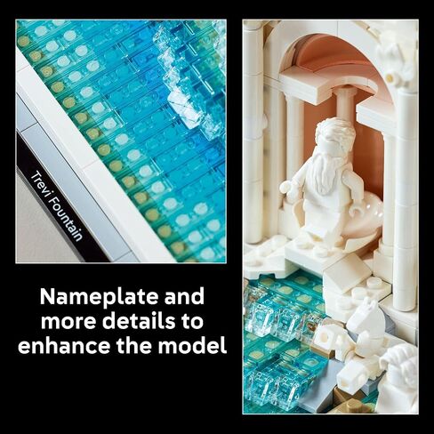 LEGO Architecture Trevi Fountain Building Set - أحجية ثلاثية الأبعاد من النموذج المعلم الإيطالي للعرض - الفنون والحرف DIY - فكرة الهدية للرجال والنساء - 21062 in Saudi Arabia