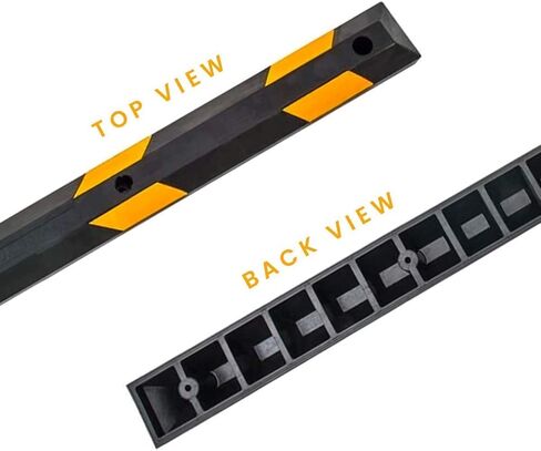 Zento يتعامل مع Curb Curb Curb Curb Curb - مبنى سدادة لوقوف السيارات 72 "سهلة التثبيت ، وسوداء سوداء/صفراء عاكسة لوقوف السيارات ؛ للسيارة والشاحنة والمقطورة و RV (الأسود والأصفر) in Kuwait