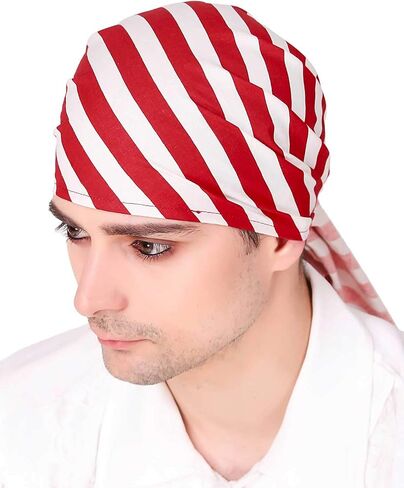 thepiratedressing القراصنة عصر النهضة في العصور الوسطى هالوين أزياء الكتان مثلث باندانا in Kuwait