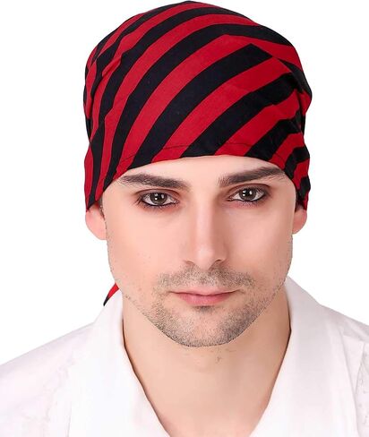 thepiratedressing القراصنة عصر النهضة في العصور الوسطى هالوين أزياء الكتان مثلث باندانا in Kuwait