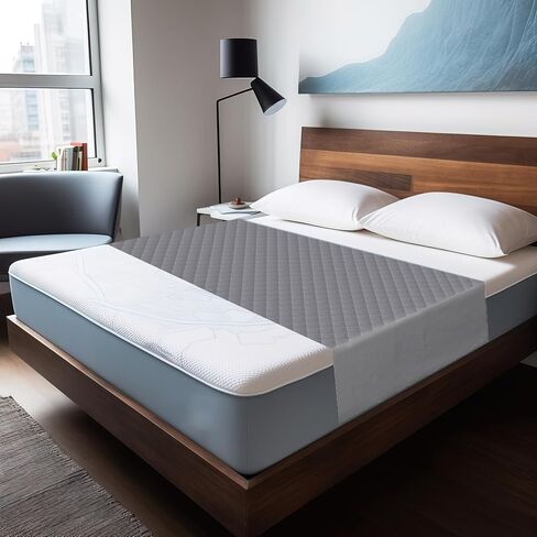 Waterproof Saddle Style Bed Pad with Tuck-in Sides Quilted Washable Incontinence Bed Pads for Adults Heavy Absorbent Reusable Underpad Protection with Tuckable Sides 39.37x39.37x18in Gray in Saudi Arabia