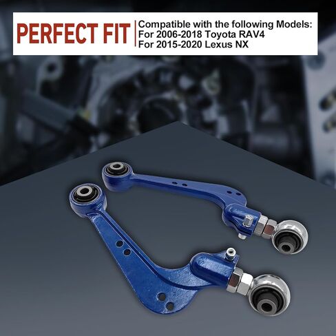 Adjustable Rear Camber Arms Kit 2pcs for Toyota RAV4 2006-2018, Lexus NX 2015-2020 Replaces OE 48790-42020 48770-42040 in Saudi Arabia