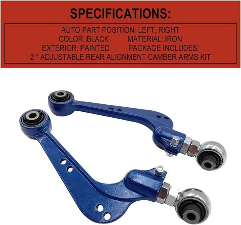 Adjustable Rear Camber Arms Kit 2pcs for Toyota RAV4 2006-2018, Lexus NX 2015-2020 Replaces OE 48790-42020 48770-42040 in Saudi Arabia