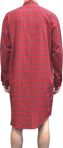 Lee Valley Men's Genuine Irish Cotton Flannel Nightshirt (Medium, LV6 Green Tartan Blackwatch) in Kuwait