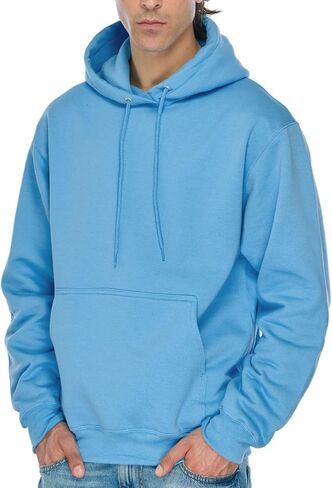 JustBlanks Men Core Fleece Hooded Sweatshirt - Classic-fit Performance Heavyweight Pullover Hoodie Sweatshirts for Men's in Kuwait