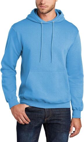 JustBlanks Men Core Fleece Hooded Sweatshirt - Classic-fit Performance Heavyweight Pullover Hoodie Sweatshirts for Men's in Kuwait
