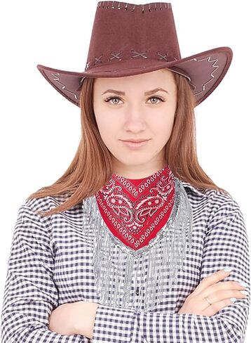 Holiberty Rhinestone Fringe Bandana Mask Paisley Western Cowboy Sqaure Scarf Head Wrap Disco Rave Party Bachelorette Bandanas in Saudi Arabia