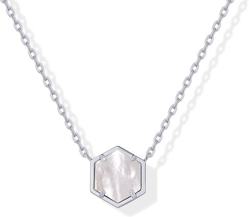 PAVOI 14K Gold Plated Gemstone Pendant Necklace | Dainty Chain Necklaces for Women | Amethyst, Onyx, Green Fluorite, Labradorite, Pearl, Rose Quartz, Agate, Sodalite, Turquoise Gemstone Pendants in Saudi Arabia
