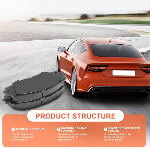 Front Brake Pads for Toyota Corolla RAV4 Matrix Scion xB xD Pontiac Vibe Lexus HS250h Ceramic Brake Pads w/Hardware Replacement in Kuwait