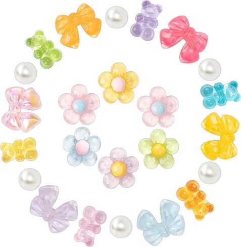 Cute Shoes Charms for Girls and Women - Beach Cute Cartoon Shoe Charms with Flower & Gummy Bear Designs, Perfect for Party, Birthday Gifts, Beach Outings and Daily Wear in Saudi Arabia