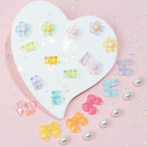 Cute Shoes Charms for Girls and Women - Beach Cute Cartoon Shoe Charms with Flower & Gummy Bear Designs, Perfect for Party, Birthday Gifts, Beach Outings and Daily Wear in Saudi Arabia