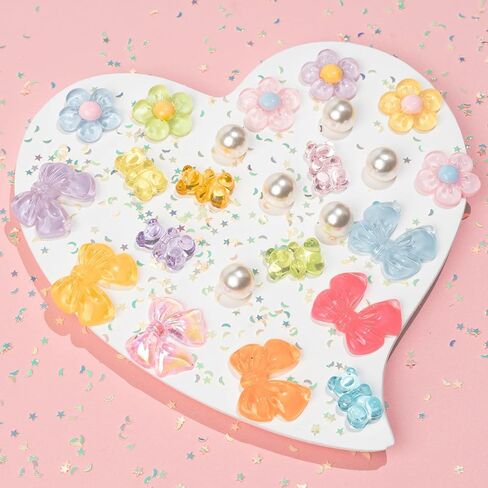 Cute Shoes Charms for Girls and Women - Beach Cute Cartoon Shoe Charms with Flower & Gummy Bear Designs, Perfect for Party, Birthday Gifts, Beach Outings and Daily Wear in Saudi Arabia