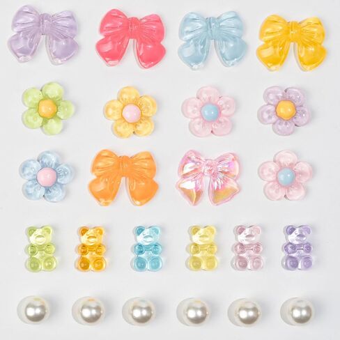 Cute Shoes Charms for Girls and Women - Beach Cute Cartoon Shoe Charms with Flower & Gummy Bear Designs, Perfect for Party, Birthday Gifts, Beach Outings and Daily Wear in Saudi Arabia
