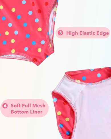 Girls Swimsuit One Piece Bathing Suit Quick Dry Beach Swimwear Cute Cross Shoulder Strap Swimming Suits 2-10 Years in Saudi Arabia