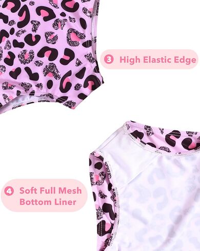 Girls Swimsuit One Piece Bathing Suit Quick Dry Beach Swimwear Cute Cross Shoulder Strap Swimming Suits 2-10 Years in Kuwait