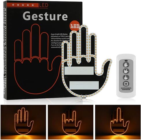 Fun Gesture LED Decorative Light, Super Bright Display, 7 Gestures, Remote Control (H-0035-W) in Saudi Arabia