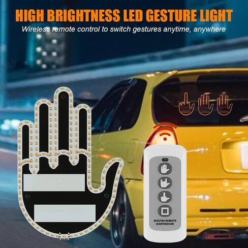 Fun Gesture LED Decorative Light, Super Bright Display, 7 Gestures, Remote Control (H-0035-W) in Saudi Arabia