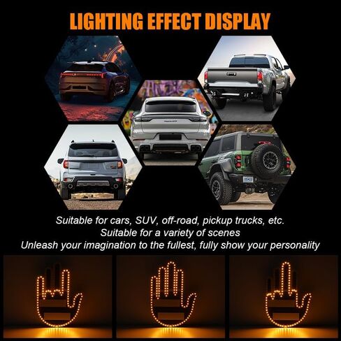 Fun Gesture LED Decorative Light, Super Bright Display, 7 Gestures, Remote Control (H-0035-W) in Saudi Arabia