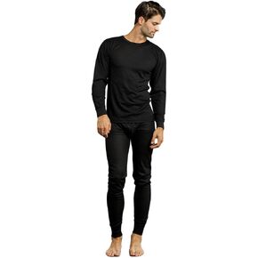 Men's 2pc Long Thermal Underwear Set (Navy, Small) in Saudi Arabia