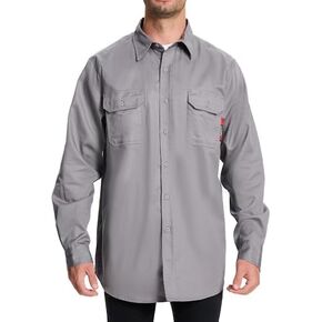 SRsafety Hi Vis FR Work Shirts,7.0oz Long Sleeve Flame Resistant Shirts for Men,100% Cotton High Visibility Fire Shirt