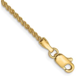 Avariah Solid 14K Yellow Gold 1.5mm Spiga Anklet Necklace Chain -10.0"