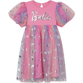 Barbie Girls Tulle Dress Toddler لأحجام الأطفال الكبيرة (2T - 14-16)