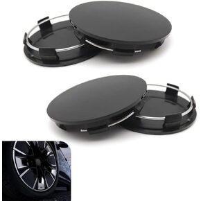 4 PCS Car Wheel Center Hub Cover, Snap-On Plastic Hub Center Hub Caps, OD 2.36" x ID 2.2" Wheel Hub Modified Arc Cover, Universal for Most Cars (Silver)