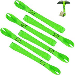 Soft Loop Tie Down Straps - Loops for Securing ATV, UTV, Motorcycles, Scooters, Dirt Bikes, Lawn & Garden Equipment Black Soft Loops 24 inch (6pcs)