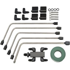 LS Soodant Crossover Steam Veath Stefet Steel Steel Stains Crope Crossover Tube Kit متوافق مع Gen 3 متوافق مع Holley متوافق مع Edelbrock متوافق مع LS1 LS2 LS3 LS6 LS7 LSX محركات