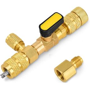 YWHWXB Valve Core Remover Installer Tool,R410A R22 AC Schrader Valve Core Remove Installer Wrench with Dual Size SAE1/4-5/16" Port for Refrigeration Air Conditioning A/C Line Repair Tools