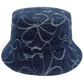 Denim Bucket Hats for Women Men Cute Jean Hat Packable Outdoor Sun Cap