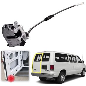Rear Door Latch assembly compatible for 1992-2019 Ford E150 E250 E350 Econoline Van Rear Left Cargo Door lock latch replace part 8C2Z15431A03A