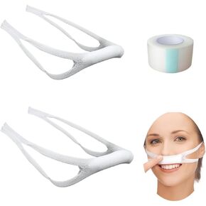 2 Pack Elastic Nose Bandage with Adhesive Tape | External Nasal Dressing Holder for Post-Surgery Recovery | High Absorption Breathable Nose Job Bandages |Nose Straps for Rhinoplasty Aftercare