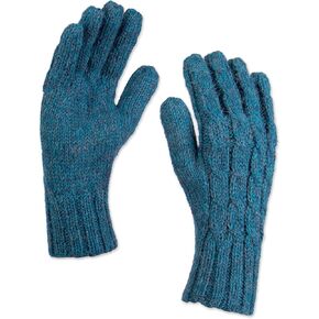 Novica 100 ٪ قفازات الألبكة ، "Winter Delight in Light Azure"