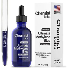 Methylene Blue | 1% USP Grade Solution | 2oz Liquid Drops | Pharmaceutical Grade | Cellular & Mitochondrial Support | Formaldehyde Free | Made in USA