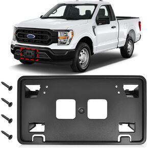 License Plate Frame Bracket Compatible with 2021-2023 Ford F150 3.3L V6 5.0L V8 Accessories, Front Bumper License Plate Holder Replace for ML3Z-17A385-AB
