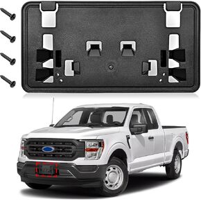 License Plate Frame Bracket Compatible with 2021-2023 Ford F150 2.7L 3.0L 3.5L V6 5.2L V8 Accessories, Front Bumper License Plate Holder Replace for ML3Z-17A385-BB