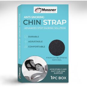 Premium Chin Strap for Sleeping, Breathable, Comfortable CPAP Chin Strap for snoring- Airflow jaw Strap for Men and Women, Adjustable Snore Stopper Chin Strap, Keep Mouth Closed While Sleeping