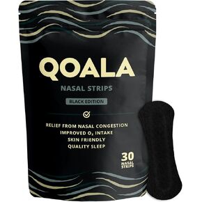 Nasal Strips for Breathing | Enhanced REM Sleeping Nose Strips | Snore Reducing, Extra Strength, Better Breathing | 30 Days Supply Package by QOALA
