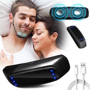 Anti Snoring Devices, 6 Adjustable Levels, USB Rechargeable Snore Stopper, Electric Snore Stopper Devices, Snoring Solution for Men and Women