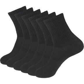 Womens Anti Blister Odor Control Quick Dry Compression Quarter Crew Cotton Athletic Running Hiking Socks