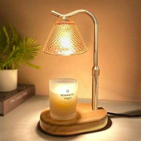 Adjustable Candle Warmer Lamp with 4 Dimmable Modes & 3 Timer Settings (2H/4H/8H) – 50W Extendable Height Flameless Heater for Jar Candles, Wax Melts, Home Decor Gift