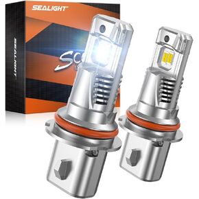 SEALIGHT 𝟗𝟎𝟎𝟓+𝐇𝟏𝟏 𝐋𝐢𝐠𝐡𝐭 Combo, 64,000LM 700% Super Brighter, 1:1 Real Size, 6500K Cool White Fog Light Bulbs for Car Powersports ATV/UTV, Pack of 4