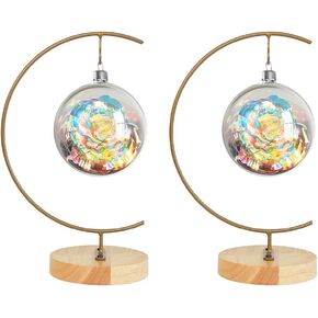 CXLE Ornament Display Stand - Iron Pothook Stand for Hanging Glass Globe, Air Plant Terrarium, Witch Ball, Christmas Ornament and Home Wedding Decoration