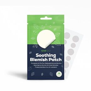 Hanhoo Soothing Blemish Patch with Aloe, Madecassic Acid, and Tea Tree Extract | Hydrocolloid Spot Treatment | Calms Pre-stage, Irritated, and Popped Blemishes (36 count)