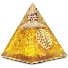 Chakra Pyramid - Seven Chakra Pyramid - Orgonite Pyramid for Energy Healing - Orgonite Kit - Protection with Seven Chakra Orgonite Necklace